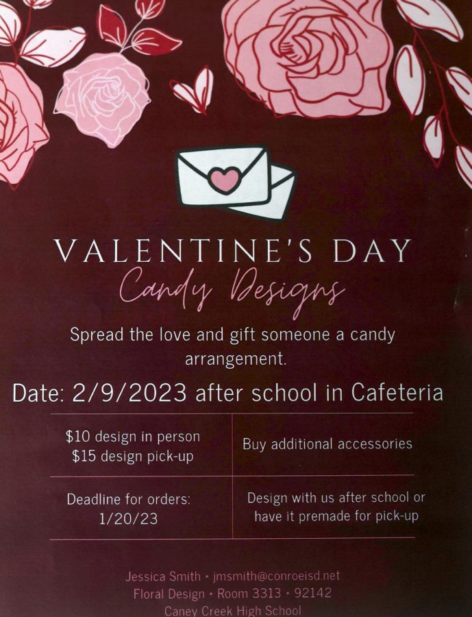 Floral sells Valentines Day arrangements