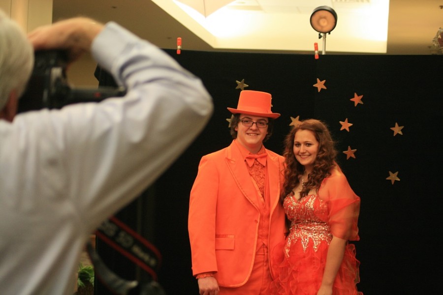 Students smile pretty for the camera as they get their prom pictures taken.  The prom took place at The Lone Star Convention and Expo Center on May 17, 2014.