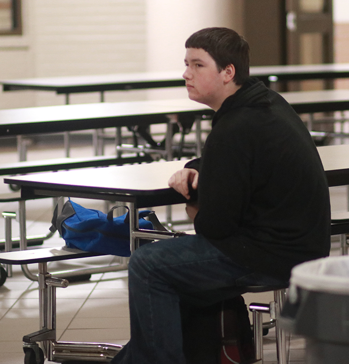 Sophomore Aaron Bloomfield was stuck at the school until at least 1 p.m. when faculty and staff were evacuated.