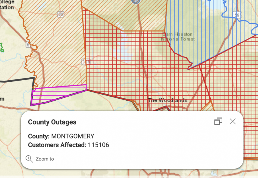 Entergy outage map as of 8:30 p.m. with nearly 120,000 without power.