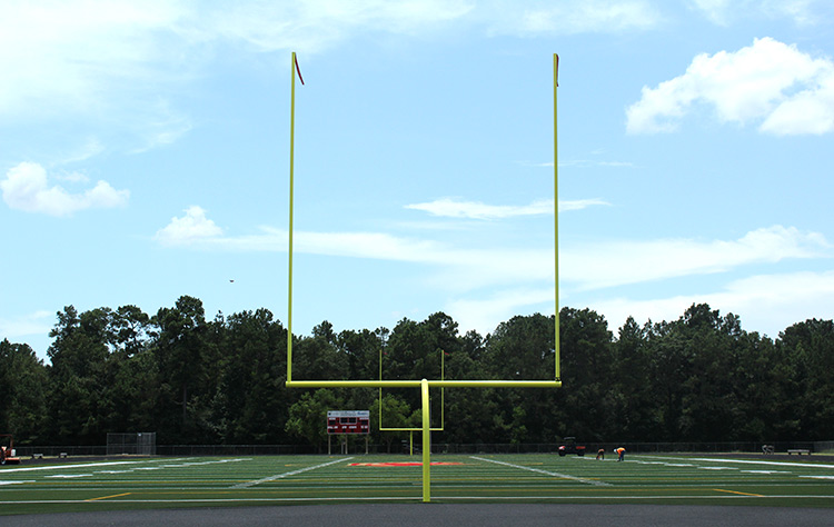 The new Caney Creek football field being finished built July 27,2021