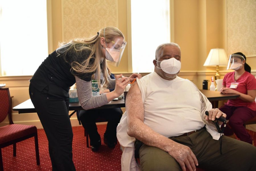 Photo used with permission from Maryland GovPics from flicker|

Nurse gives patient Covid-19 vaccine.