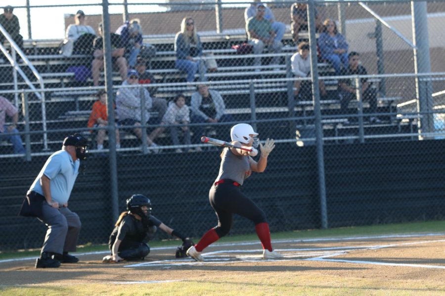 Isabel Iracheta batting for the lady panthers.
" When the ball was coming at me all I could think was don't let it him me" Isabel said.