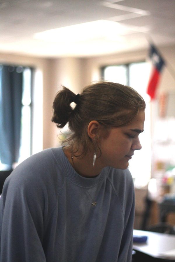 JUST BREATH: Jade Clark (11) taking in a deep breath to calm her nerves as she starts her set p lesson plan.