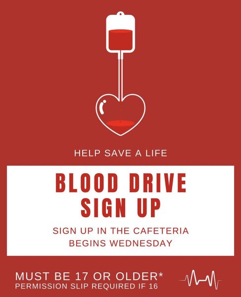 Digital post for the upcoming blood drive in Jan.23, 2024.