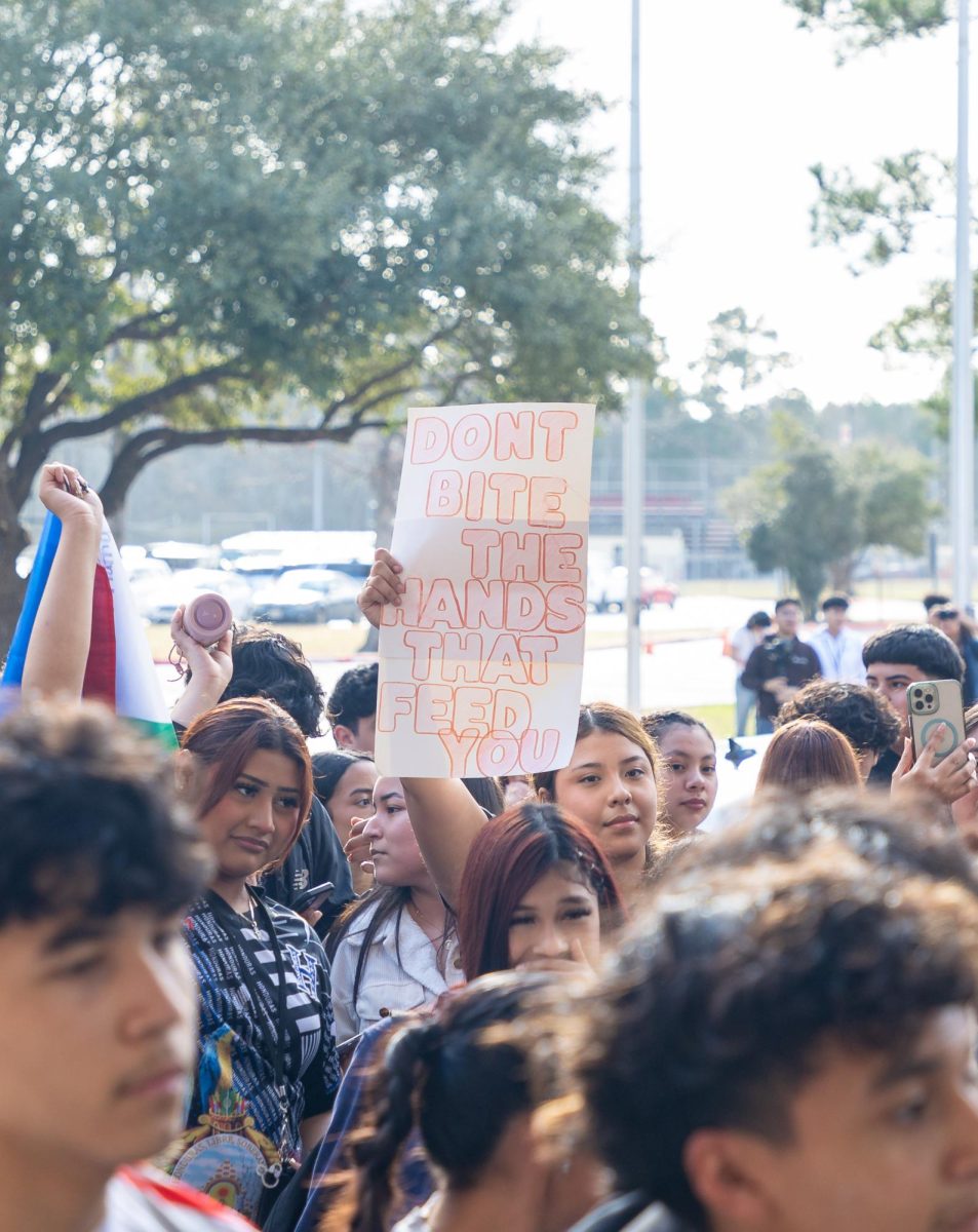 READ. Students showed off numerous signs as the main portion of the protest wound down Tuesday, Feb. 4, 2025.