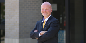 Portrait of Superintendent lone finalist David Vinson. This photo was taken from the Conroe ISD website.