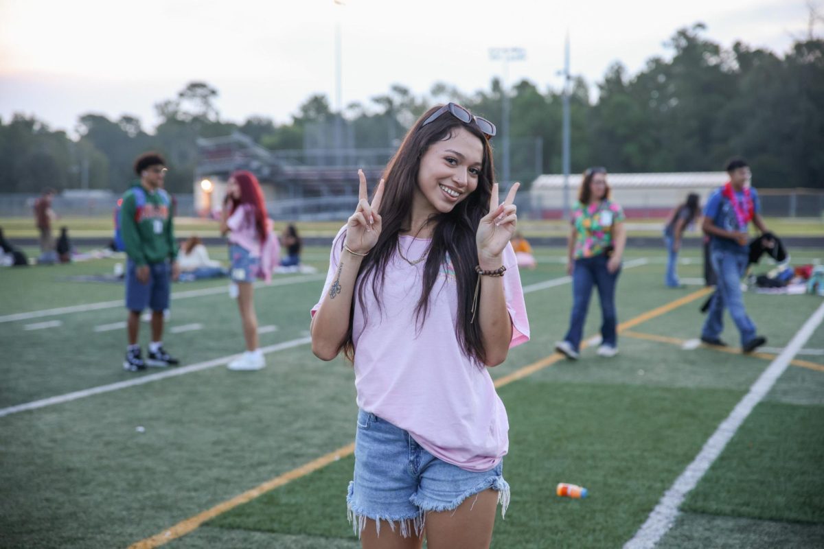 BITTERSWEET. Senior Noemi Gonzalez poses for a photo at Senior Sunrise on Aug. 29, 2025. “Honestly this year has been really bittersweet,” Gonzalez said. “Don’t get me wrong, I'm ready to leave high school but I'm just scared of what my life is going to look like after high school.”